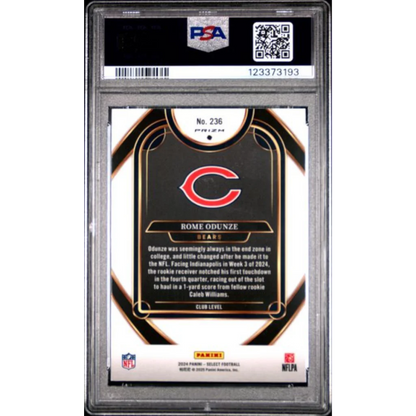 Graded 2024 Panini Select Rome Odunze #236 Silver Prizm Rookie RC Football Card PSA 10 Gem Mint | PSA 10 Gem Mint Graded Rookie Card | vintageantiquesgifts.com