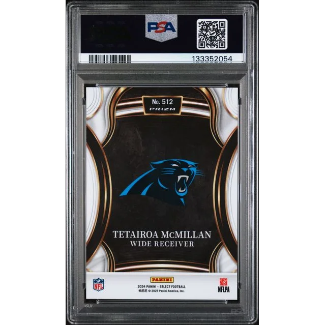 Graded 2024 Panini Select Tetairoa McMillan #512 XRC Rookie RC Football Card PSA 10 Gem Mint | PSA 10 Gem Mint Graded Rookie Card | vintageantiquesgifts.com