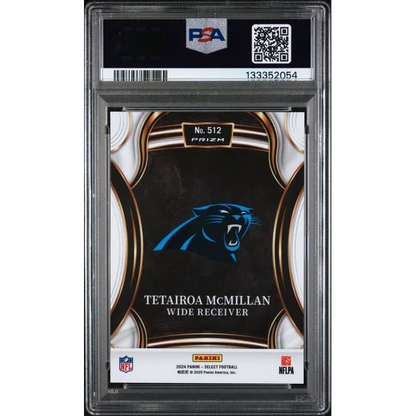Graded 2024 Panini Select Tetairoa McMillan #512 XRC Rookie RC Football Card PSA 10 Gem Mint | PSA 10 Gem Mint Graded Rookie Card | vintageantiquesgifts.com