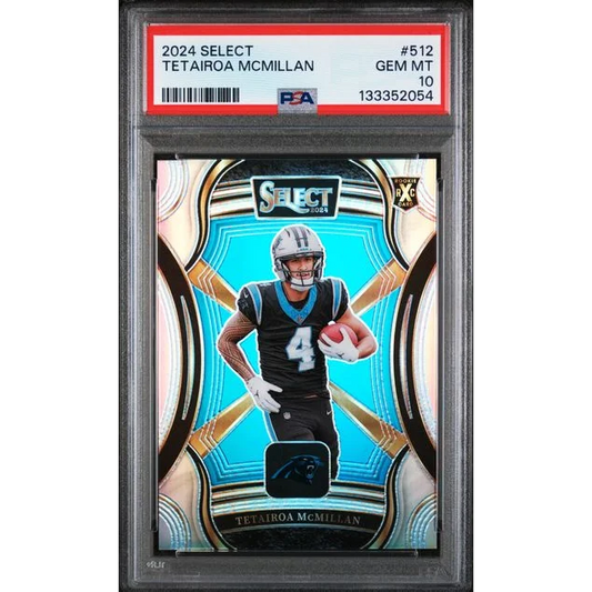 Graded 2024 Panini Select Tetairoa McMillan #512 XRC Rookie RC Football Card PSA 10 Gem Mint | Hall of Fame Sports Memorabilia | vintageantiquesgifts.com