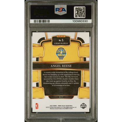 PSA Graded Angel Reese 2024 Select WNBA Rookie Card Panini Concourse basketball card