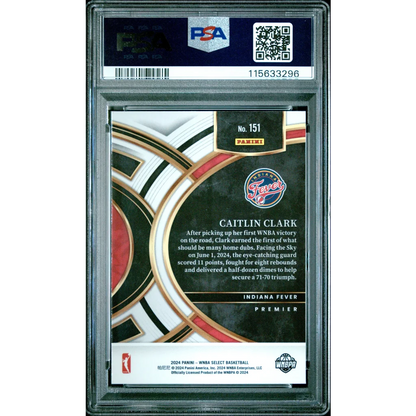 Graded 2024 Panini Select WNBA Caitlin Clark #151 Rookie RC Basketball Card PSA 10 Gem Mint | PSA 10 Gem Mint Graded Rookie Card | vintageantiquesgifts.com