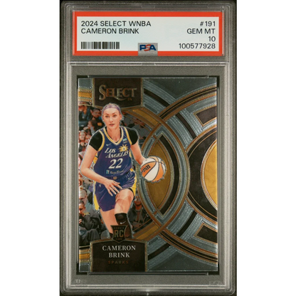 Graded 2024 Panini Select WNBA Cameron Brink #191 Rookie RC Basketball Card PSA 10 Gem Mint | Hall of Fame Sports Memorabilia | vintageantiquesgifts.com