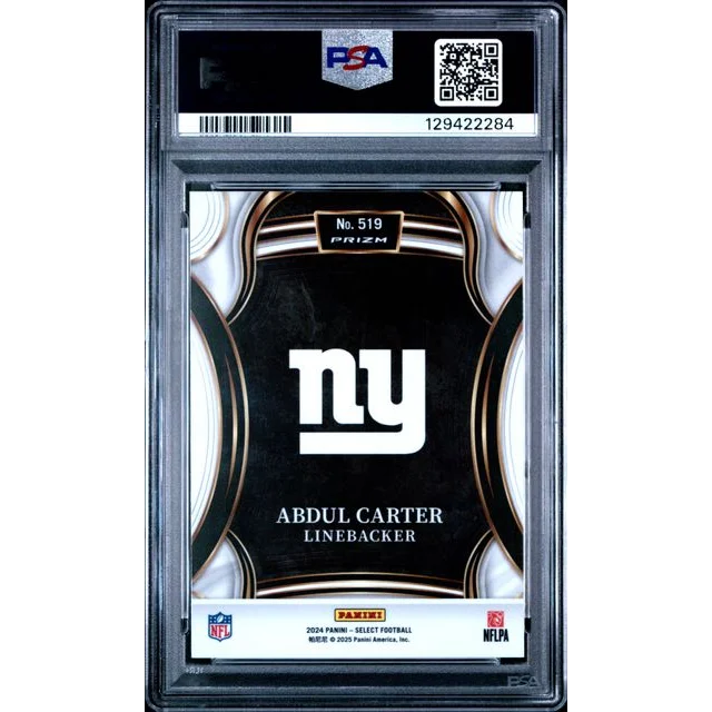 Graded 2024 Panini Select XRC Abdul Carter #519 Rookie RC Football Card PSA 10 Gem Mint | PSA 10 Gem Mint Graded Rookie Card | vintageantiquesgifts.com