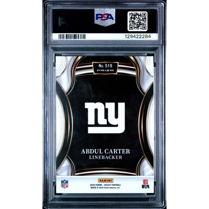 Graded 2024 Panini Select XRC Abdul Carter #519 Rookie RC Football Card PSA 10 Gem Mint | PSA 10 Gem Mint Graded Rookie Card | vintageantiquesgifts.com