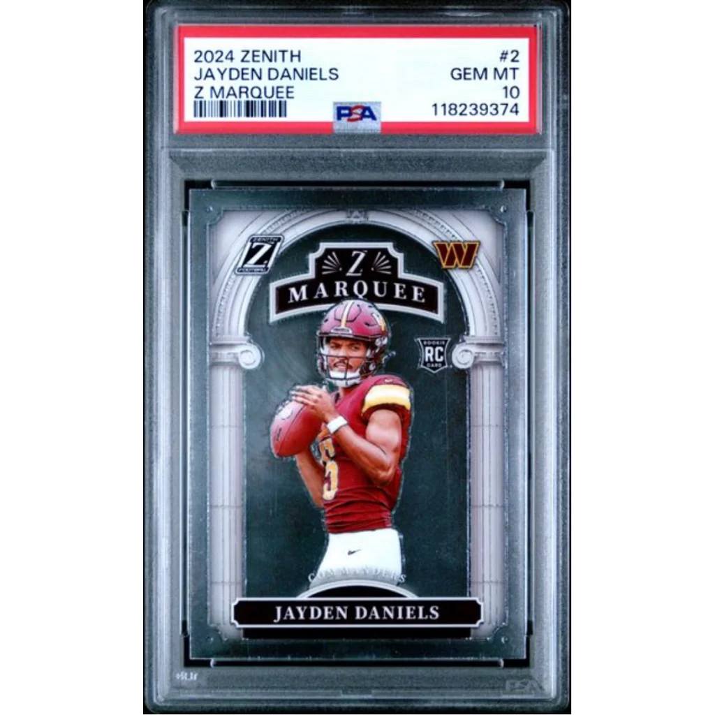 Graded 2024 Panini Zenith Jayden Daniels #2 Z Marquee Rookie RC Football Card PSA 10 Gem Mint | Hall of Fame Sports Memorabilia | vintageantiquesgifts.com