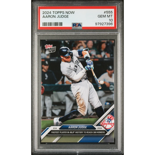 Graded PSA 10 Gem Mint 2024 Topps Now Aaron Judge #555 Baseball Card