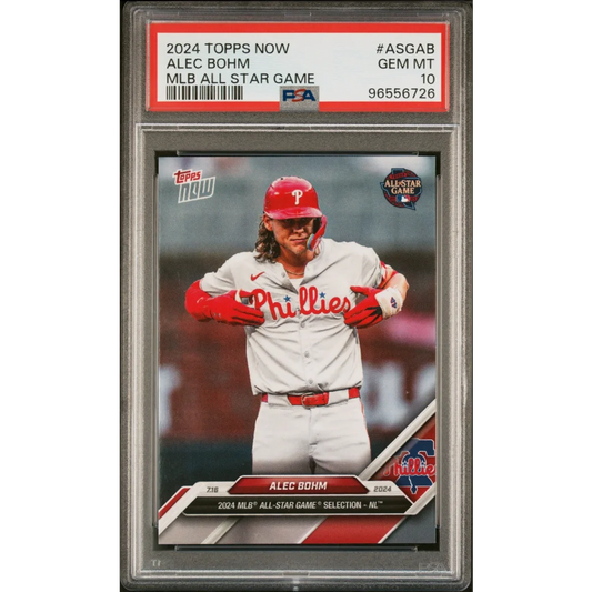 Graded 2024 Topps Now Alec Bohm #ASGAB MLB All Star Game Baseball Card PSA 10 Gem Mint | Hall of Fame Sports Memorabilia | vintageantiquesgifts.com