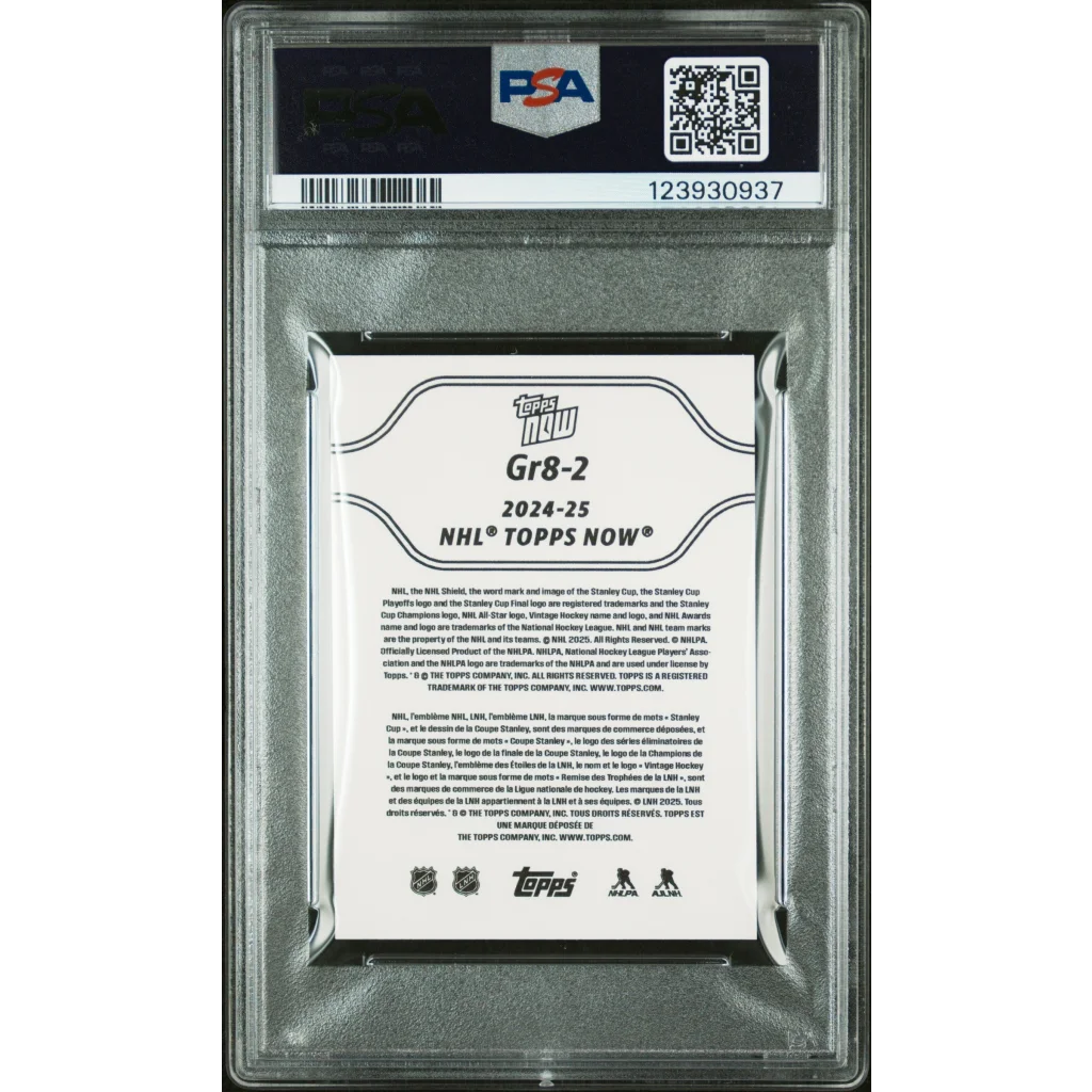 Graded 2024 Topps Now Alex Ovechkin #2 The GR8 Chase Sticker Hockey Card PSA 9 Mint