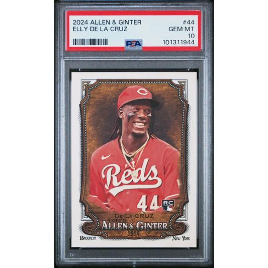 Graded 2024 Topps Allen & Ginter Elly De La Cruz #44 Rookie RC Baseball Card PSA 10 Gem Mint | Hall of Fame Sports Memorabilia | vintageantiquesgifts.com
