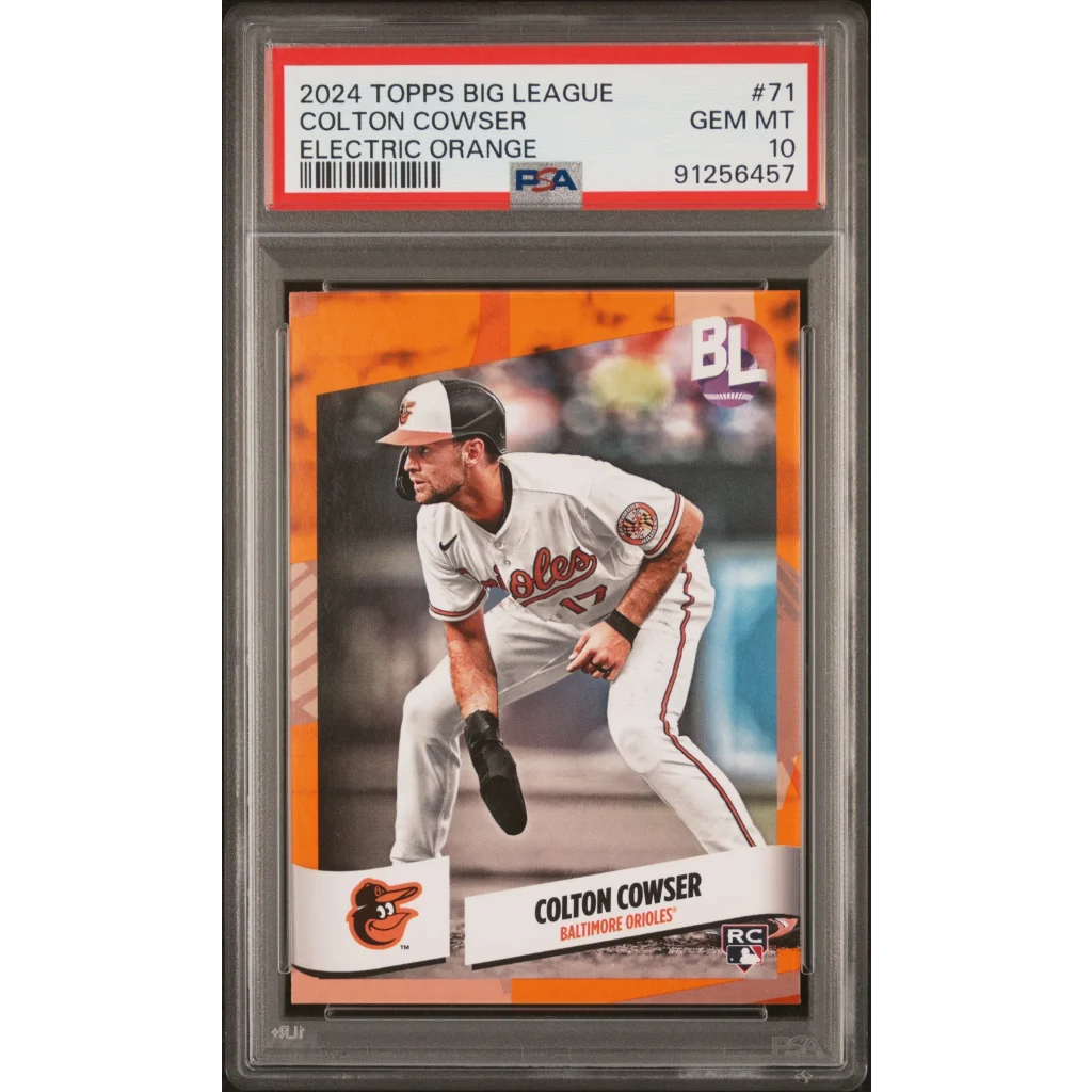 Graded PSA 10 2024 Topps Big League Colton Cowser Electric Orange RC