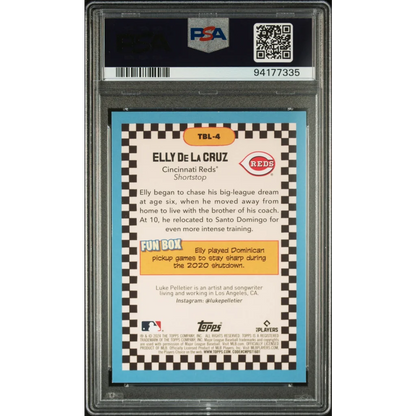 Graded 2024 Topps Big League Elly De La Cruz #TBL4 Big Leaguer Rookie RC Baseball Card PSA 10 Gem Mint | PSA 10 Gem Mint Graded Rookie Card | vintageantiquesgifts.com