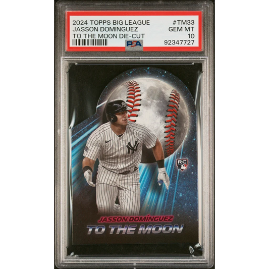 Graded 2024 Topps Big League Jasson Dominguez #TM33 To The Moon Die Cut Rookie RC Baseball Card PSA 10 Gem Mint | Hall of Fame Sports Memorabilia | vintageantiquesgifts.com