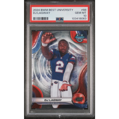 Graded 2024 Topps Bowman Best University DJ Lagway #88 Rookie RC Football Card PSA 10 Gem Mint | Hall of Fame Sports Memorabilia | vintageantiquesgifts.com