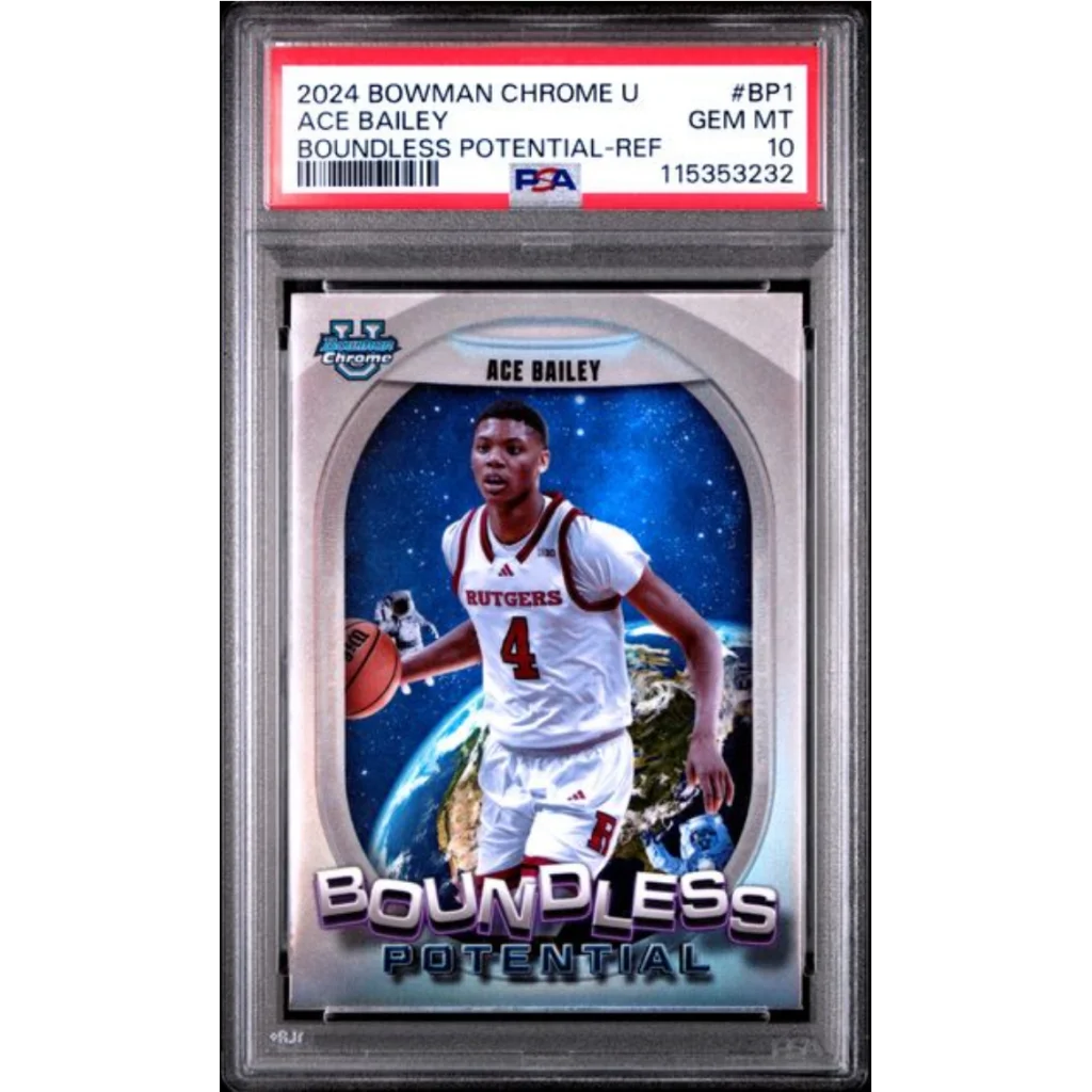 2024 Bowman Chrome U Ace Bailey Rookie RC PSA 10 Gem Mint Slab