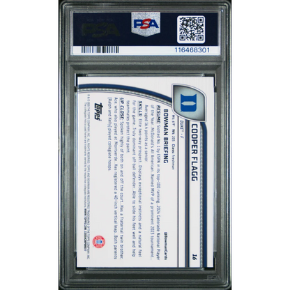 2017 Topps Chrome Cooper Flagg PSA 9.5 Gem Mint Baseball Card