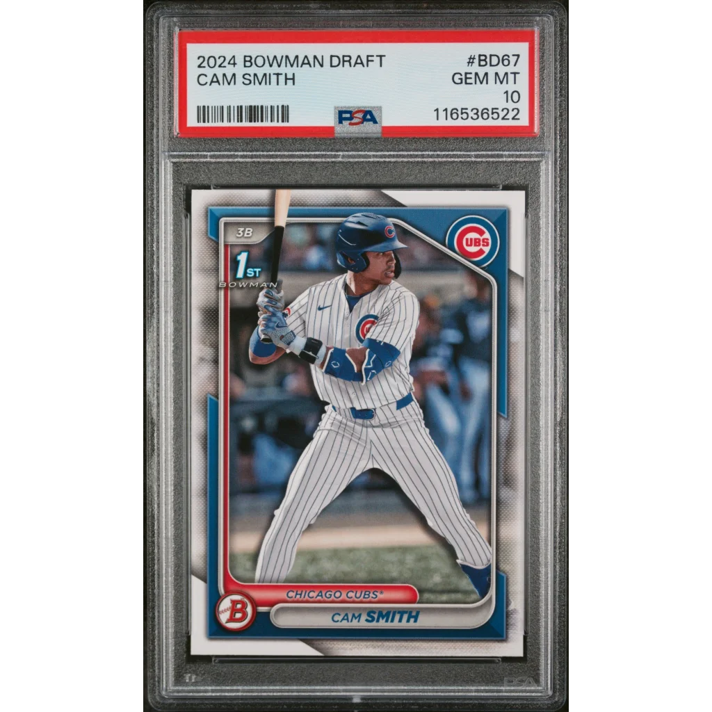 Graded 2024 Topps Bowman Draft Cam Smith #BD67 Rookie PSA 10 Gem Mint Card