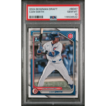 Graded 2024 Topps Bowman Draft Cam Smith #BD67 Rookie PSA 10 Gem Mint Card
