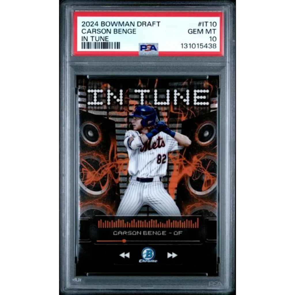 Graded PSA 10 2024 Bowman Draft Carson Benge IT10 In Tune rookie card