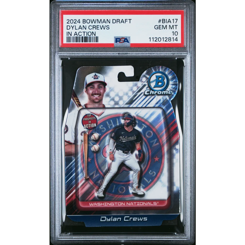 Graded 2024 Topps Bowman Draft Dylan Crews #BIA17 In Action Rookie RC Baseball Card PSA 10 Gem Mint | Hall of Fame Sports Memorabilia | vintageantiquesgifts.com