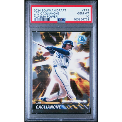 Graded 2024 Bowman Draft Jac Caglianone Plasma Power PSA 10 Gem Mint RC