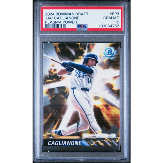 Graded 2024 Bowman Draft Jac Caglianone Plasma Power PSA 10 Gem Mint RC