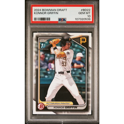 Graded 2024 Topps Bowman Draft Konnor Griffin PSA 10 Rookie Card