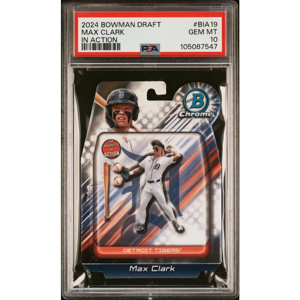 Graded 2024 Topps Bowman Draft Max Clark #BIA19 In Action Rookie RC Baseball Card PSA 10 Gem Mint | Hall of Fame Sports Memorabilia | vintageantiquesgifts.com