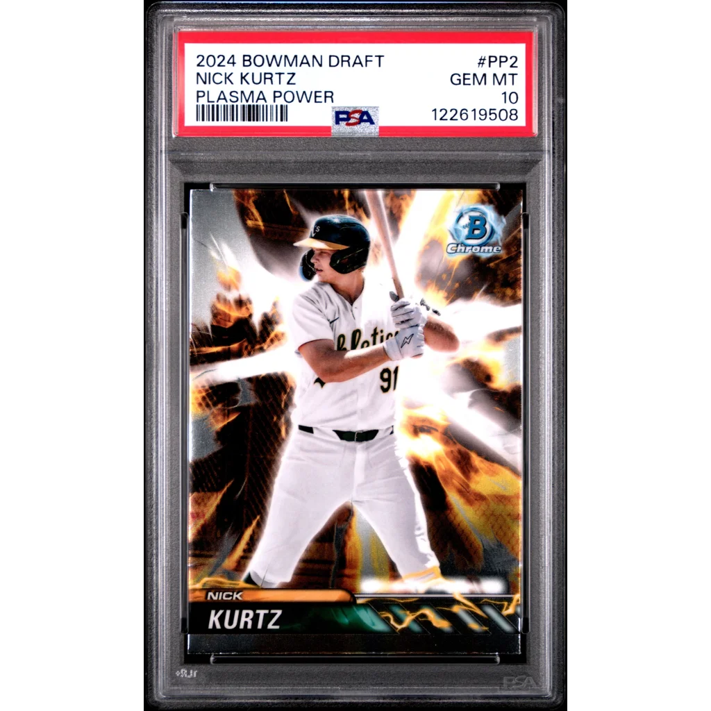 Graded PSA 10 2024 Topps Bowman Draft Nick Kurtz Plasma Power RC card