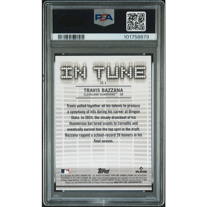 Graded PSA 10 2024 Topps Bowman Draft Travis Bazzana Rookie Card Slabbed