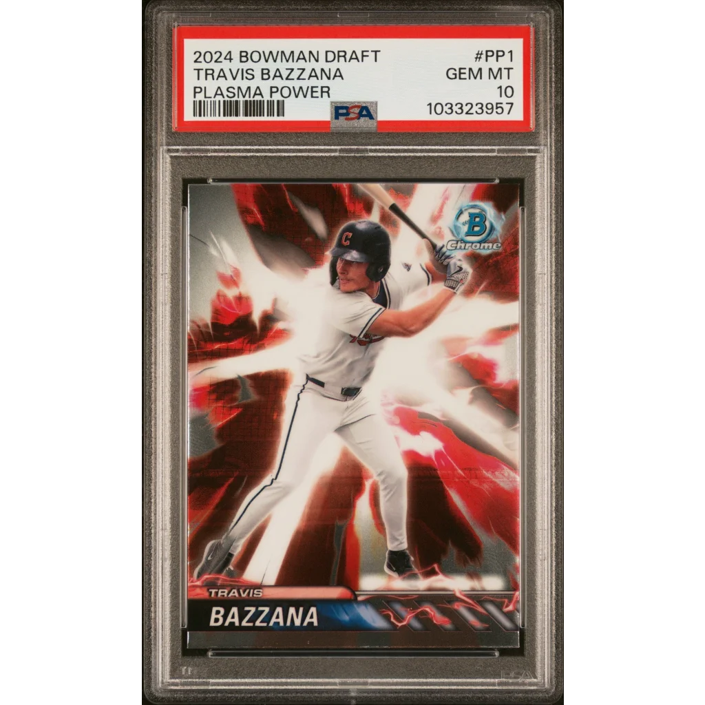 Graded 2024 Topps Bowman Draft Travis Bazzana #PP1 Plasma Power Rookie RC Baseball Card PSA 10 Gem Mint | Hall of Fame Sports Memorabilia | vintageantiquesgifts.com