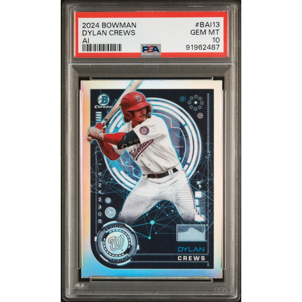 Graded 2024 Topps Bowman Dylan Crews #BAI13 AI Rookie RC Baseball Card PSA 10 Gem Mint | Hall of Fame Sports Memorabilia | vintageantiquesgifts.com