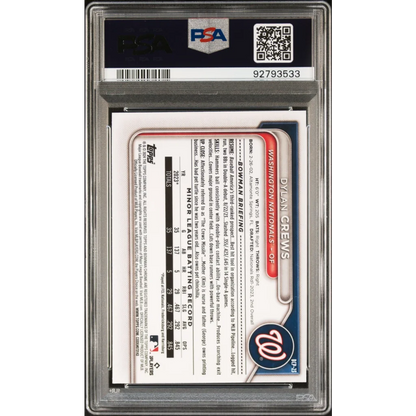 PSA 10 Graded 2024 Topps Bowman Dylan Crews Chrome Rookie Card BCP23