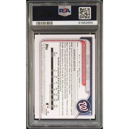 Graded 2024 Topps Bowman Dylan Crews #BP23 Paper Prospects Rookie RC Baseball Card PSA 10 Gem Mint | PSA 10 Gem Mint Graded Rookie Card | vintageantiquesgifts.com