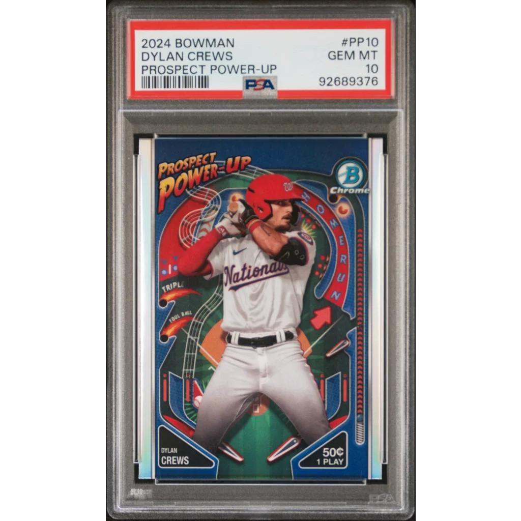 Graded 2024 Topps Bowman Dylan Crews #PP10 Prospect Power Up Rookie RC Baseball Card PSA 10 Gem Mint | Hall of Fame Sports Memorabilia | vintageantiquesgifts.com
