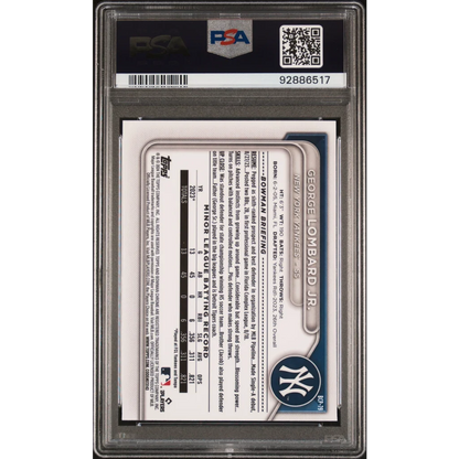 Graded PSA 10 Gem Mint 2024 Topps Bowman George Lombard Jr Rookie Card