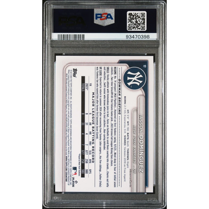Graded 2024 Topps Bowman Jasson Dominguez #17 Rookie RC Baseball Card PSA 10 Gem Mint | PSA 10 Gem Mint Graded Rookie Card | vintageantiquesgifts.com