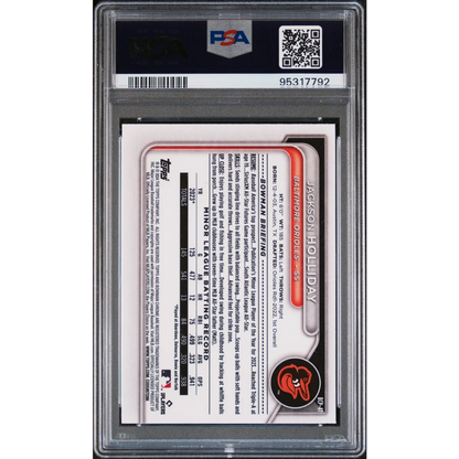 Jackson Holliday Bowman Chrome Prospects graded gem mint baseball trading card