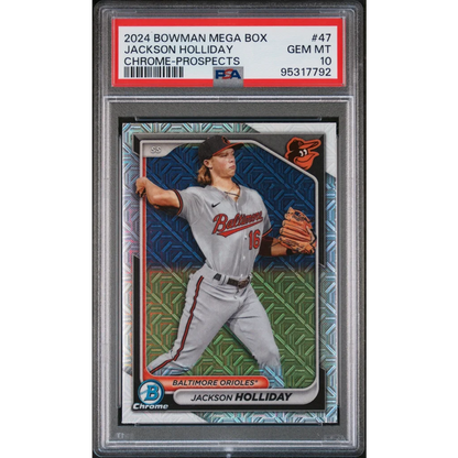 Jackson Holliday Bowman Chrome Prospects PSA Gem Mint graded baseball card image