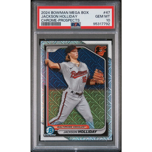 Jackson Holliday Bowman Chrome Prospects PSA Gem Mint graded baseball card image