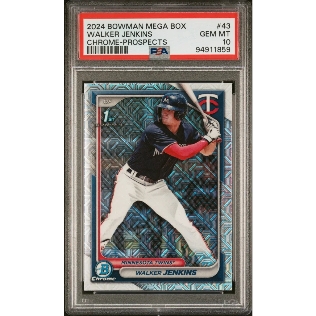 Graded 2024 Topps Bowman Mega Box Walker Jenkins #43 Rookie RC Baseball Card PSA 10 Gem Mint | Hall of Fame Sports Memorabilia | vintageantiquesgifts.com