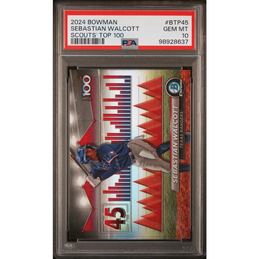 Graded PSA 10 2024 Topps Bowman Sebastian Walcott Scouts Top 100 Rookie Card