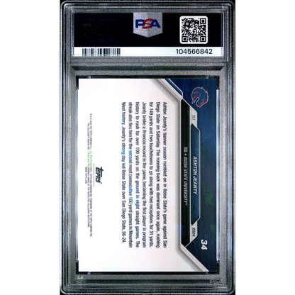 PSA Graded 2024 Bowman U Now Ashton Jeanty Boise State Football Card alt text