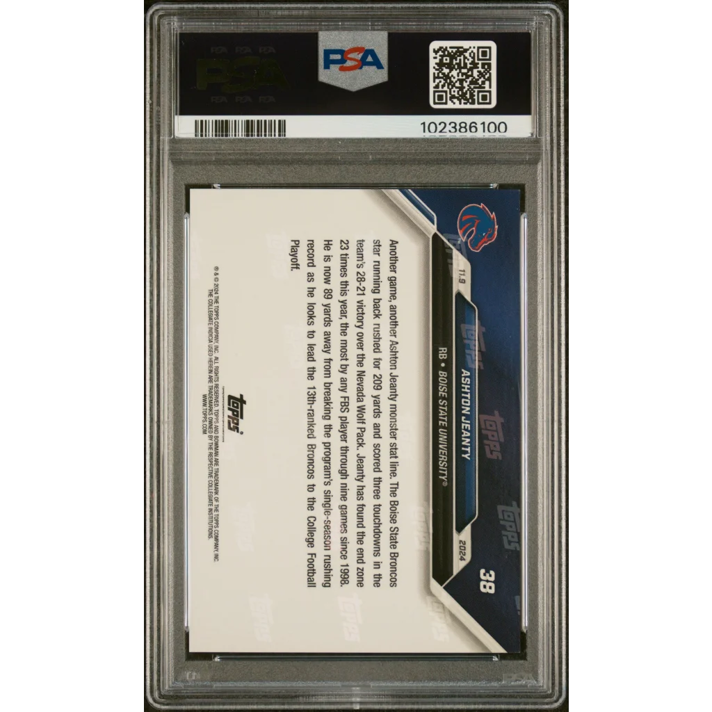 Graded 2024 Topps Bowman U Now Ashton Jeanty #38 Rookie RC Football Card PSA 10 Gem Mint | PSA 10 Gem Mint Graded Rookie Card | vintageantiquesgifts.com