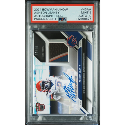 Graded 2024 Bowman U Now Ashton Jeanty auto relic PSA 10 gem mint
