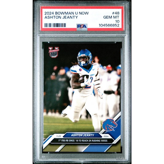 Graded 2024 Topps Bowman U Now Ashton Jeanty #48 Rookie RC Football Card PSA 10 Gem Mint | Hall of Fame Sports Memorabilia | vintageantiquesgifts.com