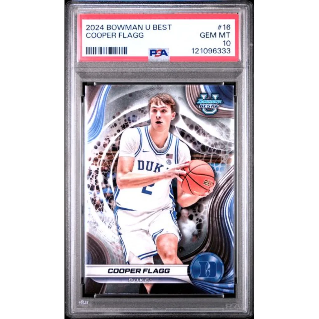 Graded PSA 10 2024 Bowman U Best Cooper Flagg #16 Rookie Card