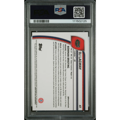 Graded 2024 Topps Bowman U Chrome DJ Lagway #63 Pink Lava Rookie RC Football Card PSA 10 Gem Mint | PSA 10 Gem Mint Graded Rookie Card | vintageantiquesgifts.com