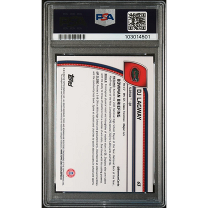 Graded 2024 Topps Bowman U Chrome DJ Lagway #63 Rookie RC Football Card PSA 10 Gem Mint | PSA 10 Gem Mint Graded Rookie Card | vintageantiquesgifts.com