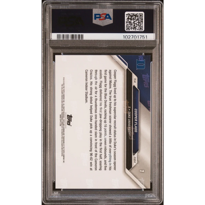 PSA 9 Graded 2024 Topps Bowman Cooper Flagg Duke Rookie RC Card in Slab